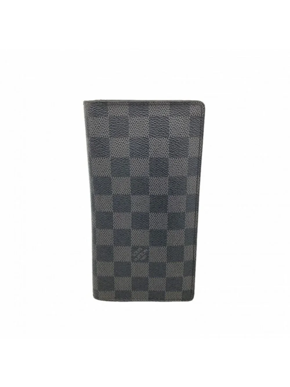 Louis Vuitton Wallet Damier Graphite Portefeuille Brazza Black Gray Vintage